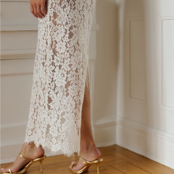 Ellis Dress, White Lace Bridal - Picture 3 of 6